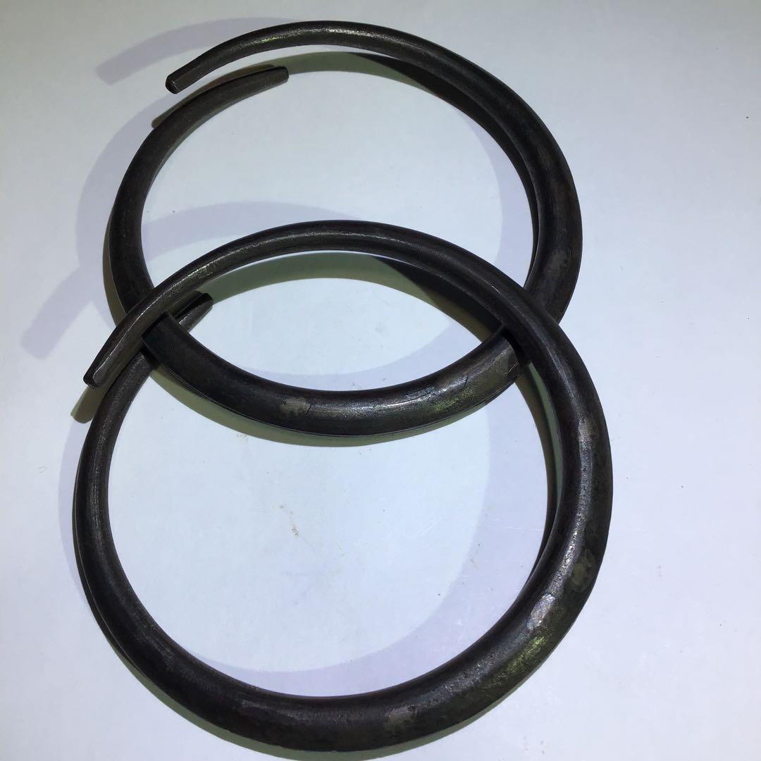 釜環　唐草模様銀象嵌　江戸期