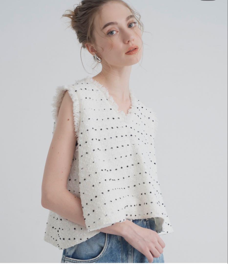 【maison de Dolce. 】candy tweed vest