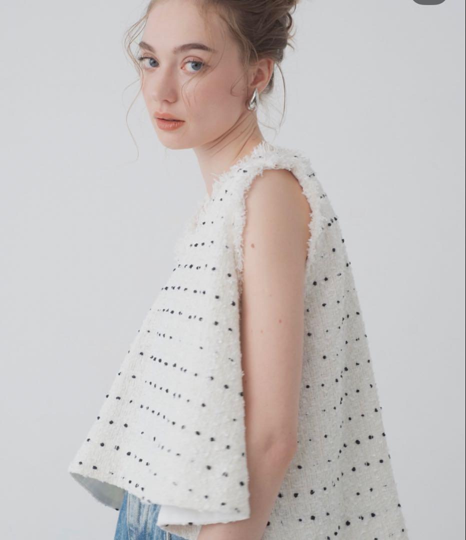 【maison de Dolce. 】candy tweed vest