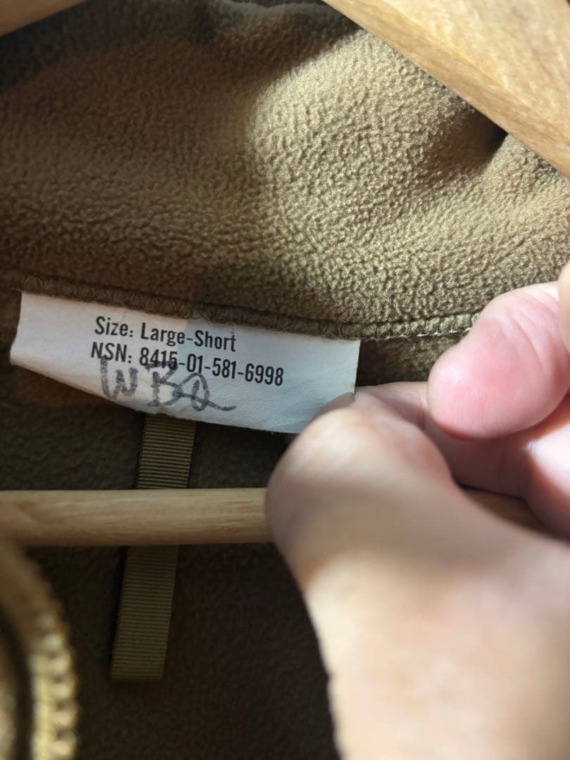 米軍実物 NWUゴアテックスジャケット用ライナー コヨーテL/S F