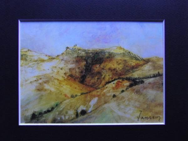 ジャンセン 「トスカーナ地方」、繊細、可憐、希少画集画、 新品額装付