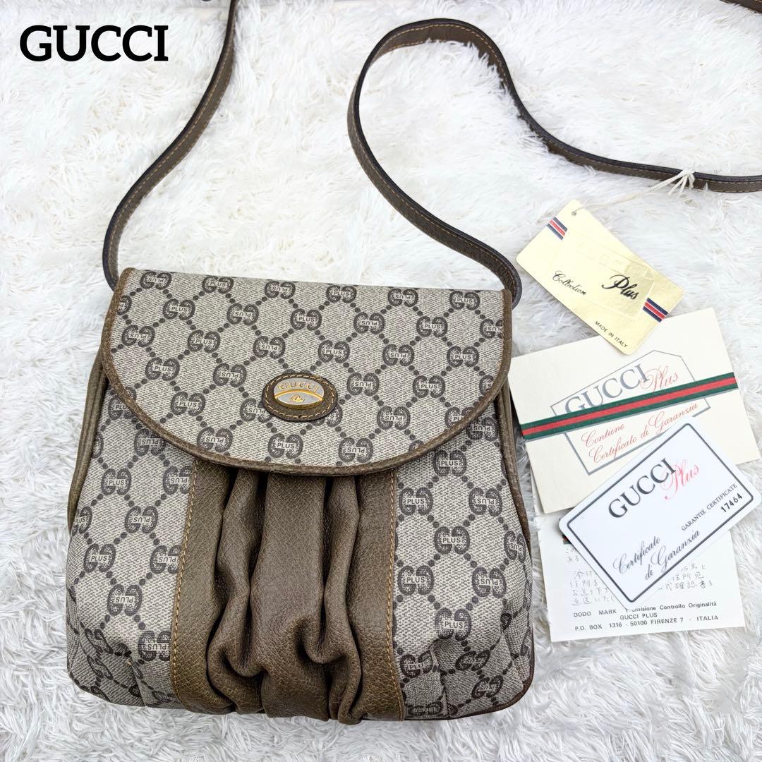 【極美品】オールドグッチ グッチプラス GGスプリーム ショルダーバッグ