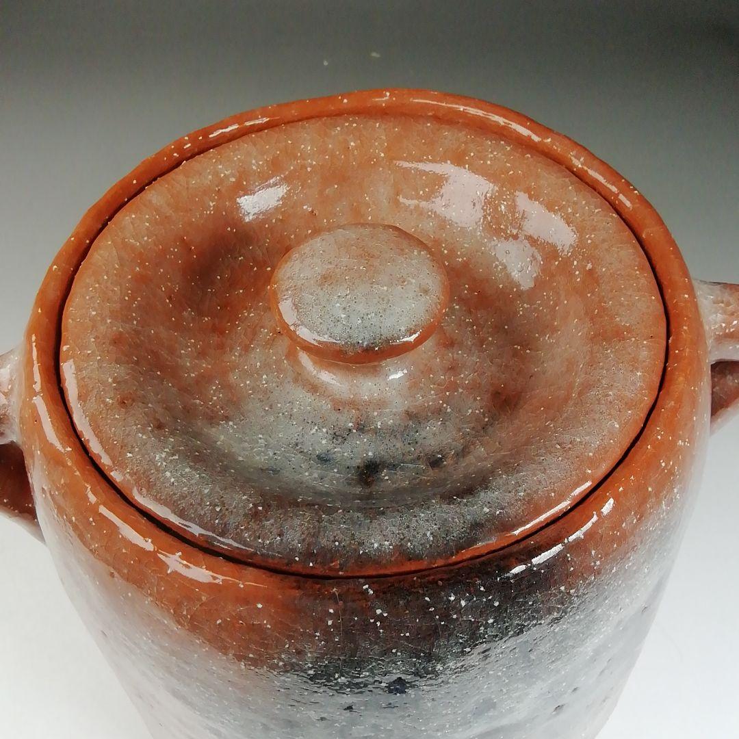 Ｔ９９４　水指　『赤楽　水指』『楽入 造』　共箱　茶道具