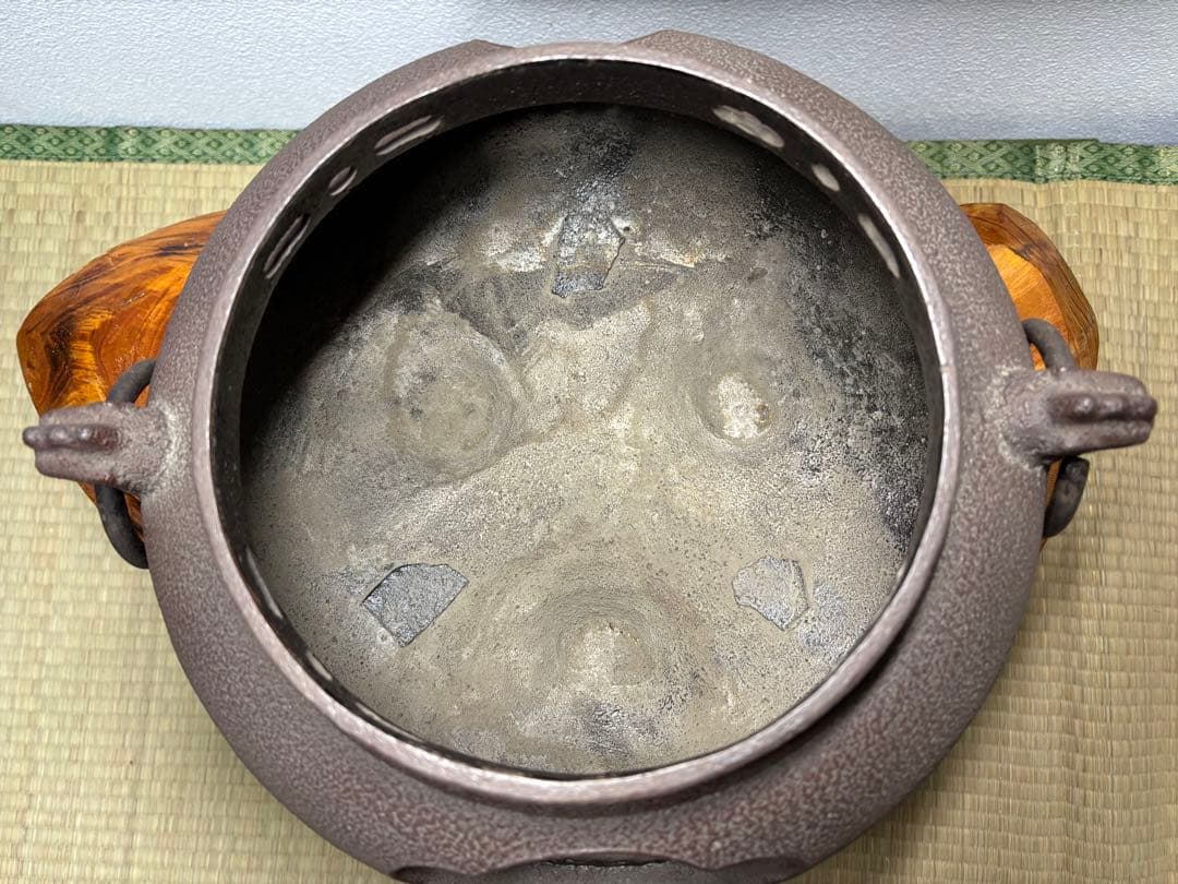 龍面釜 龍面風炉 野々田炭型電熱器 一式 野々田商店 茶道具