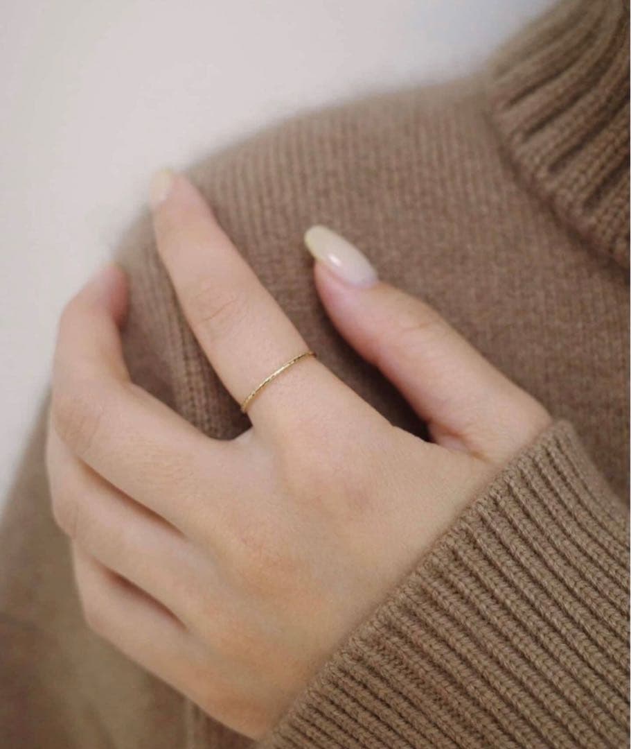 SLOBE カットワイヤーリング　9号　K10