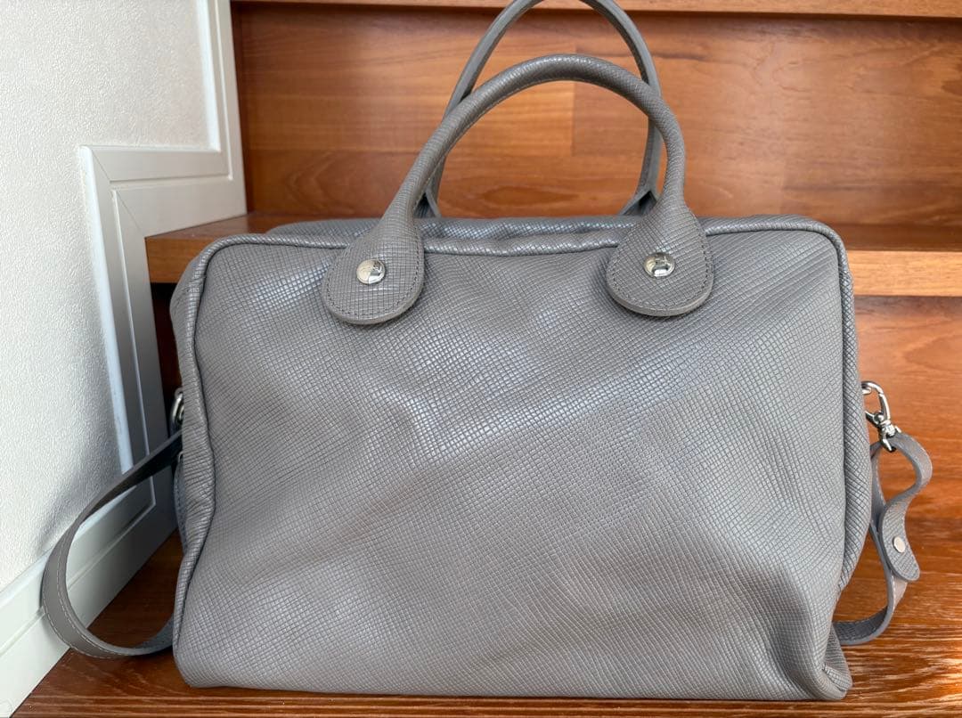 【極美品】ロンシャン ボストン クアドリ 2way レザー グレージュ