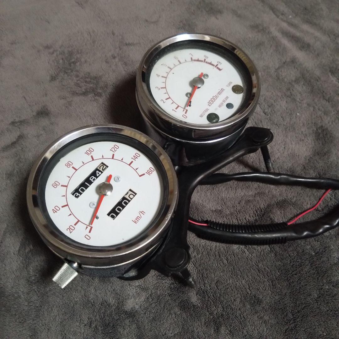 YAMAHA SR400 純正メーター 実動取り外し