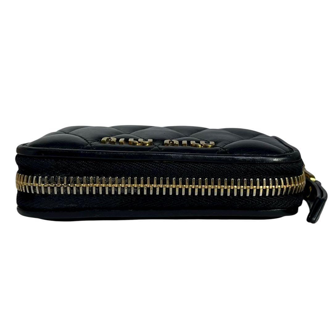 希少✨ミュウミュウ ケース ダイアグラム ファスナー キルティング 黒