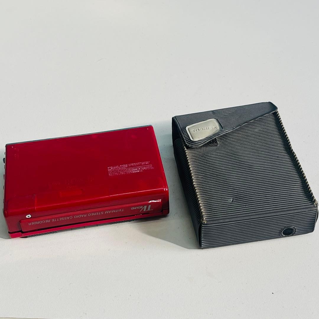 【TOSHIBA】東芝Walky KT-RS30 カセットプレーヤー レッド