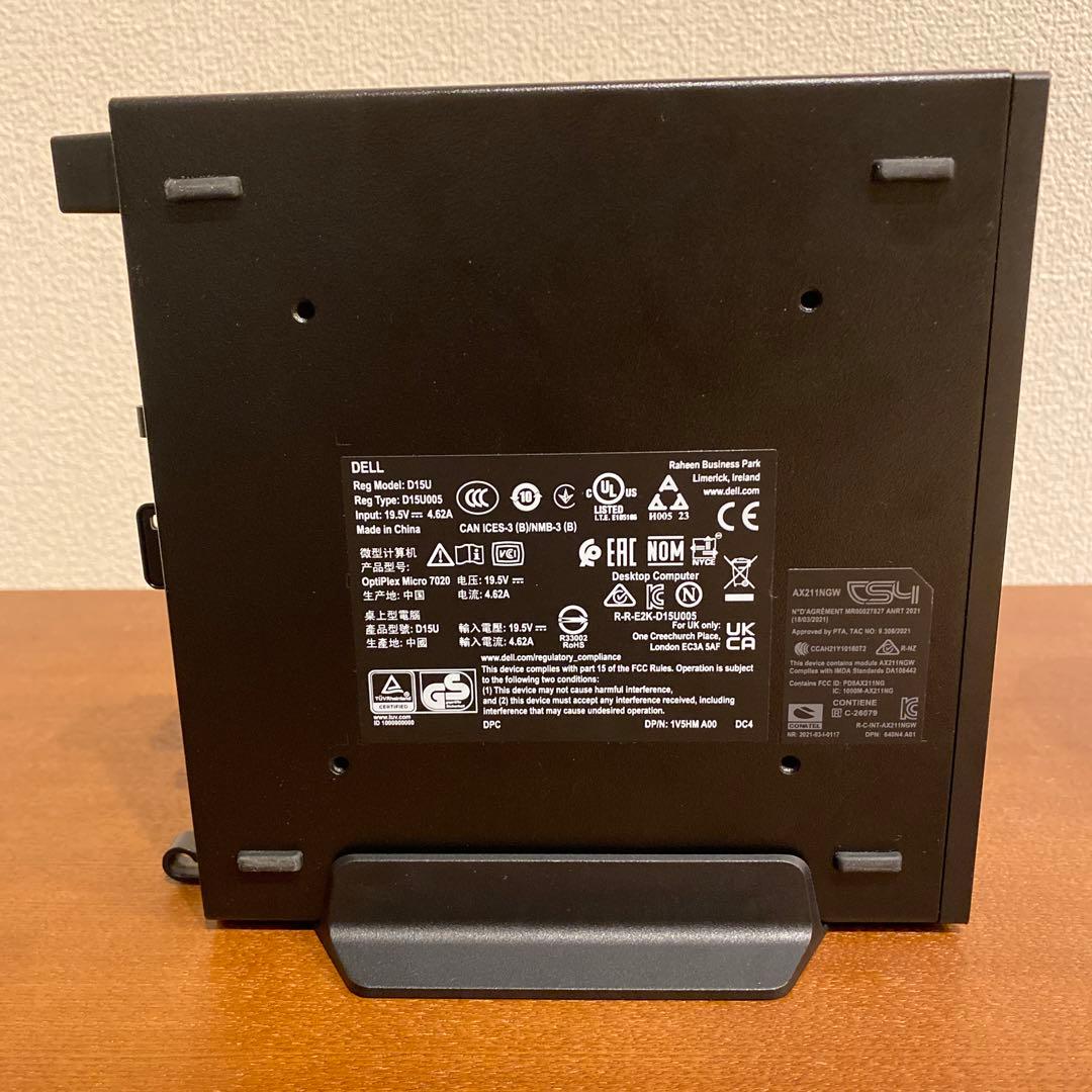 Dell ミニPC OptiPlex Micro 7020 2024年製 デル