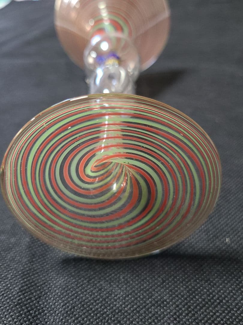 オーストリアビミエ工房アンティークフィギュア入りグラス