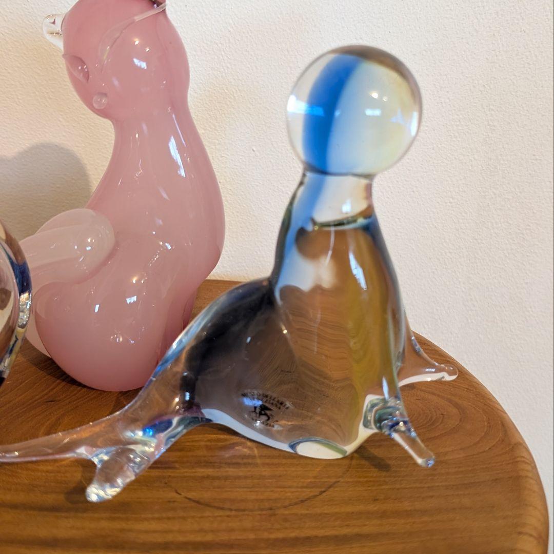 イタリア　ヴェネチア　ガラス工芸品　murano　3点セット