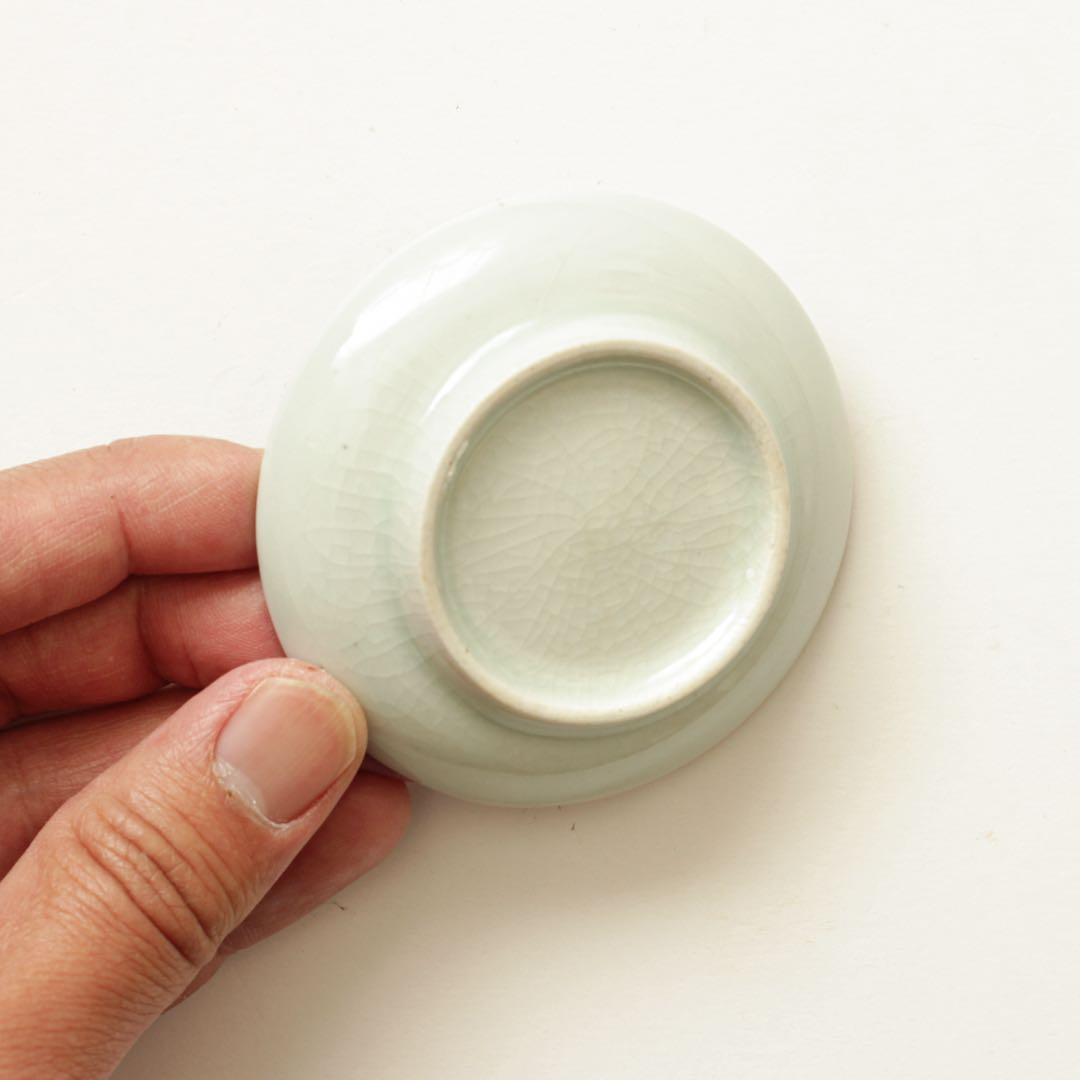 伊万里　古伊万里　江戸　中期　コンニャク印判　菊　豆皿