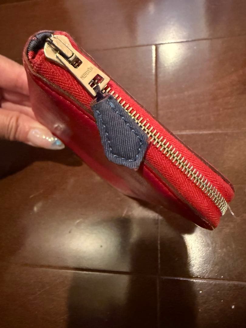 エルメス アザップ シルクイン コンパクト 刻印□P 2012年製 レッド 赤