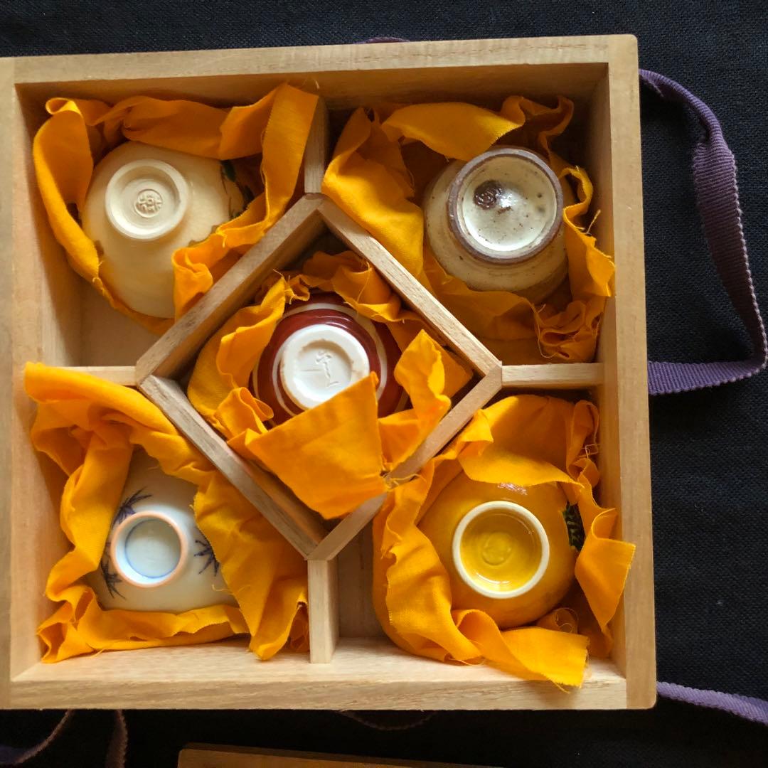 永楽善五郎 近藤豊作 土山恭仙 赤澤露石 清水陶苑 木箱付き 盃