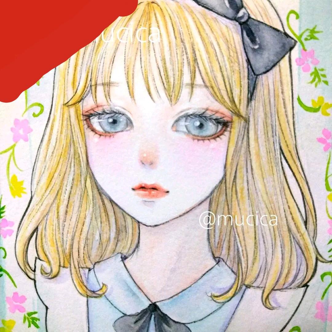 専用　手描きイラスト《不思議の国のアリス》水彩画　オリジナル