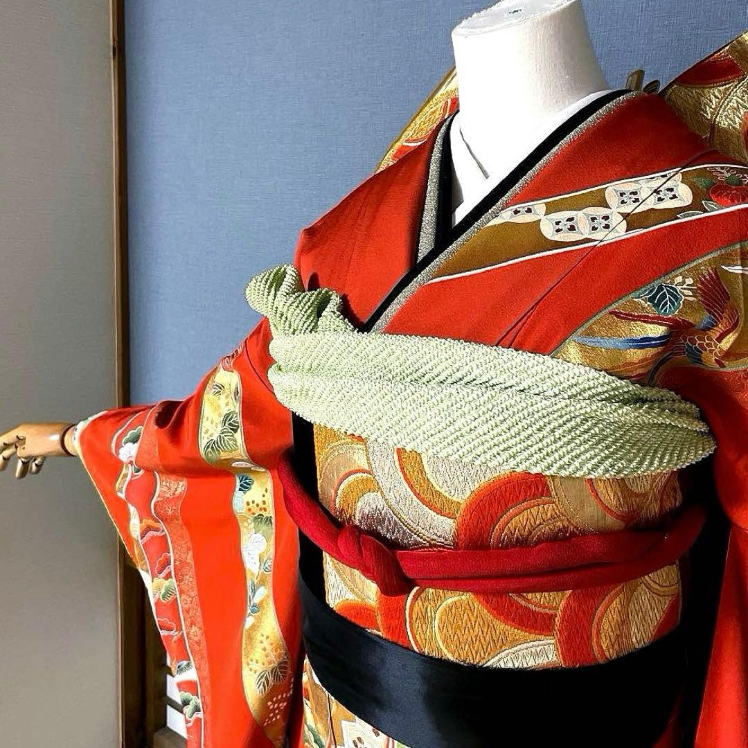 振袖フルセット　高身長　桂由美　手描き友禅　成人式振袖　振袖　裄丈70