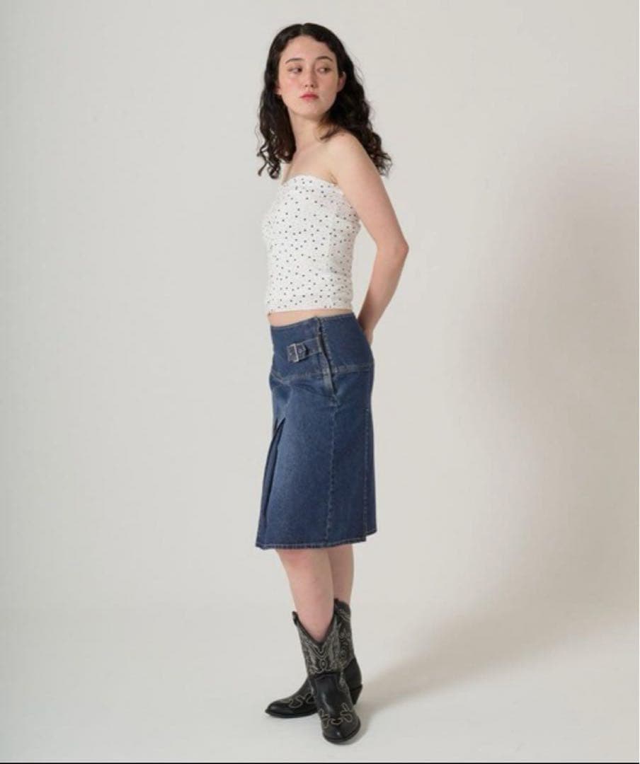 完売品！Sサイズ！デニム プリーツスカート デニムスカート　TINA：JOJUN