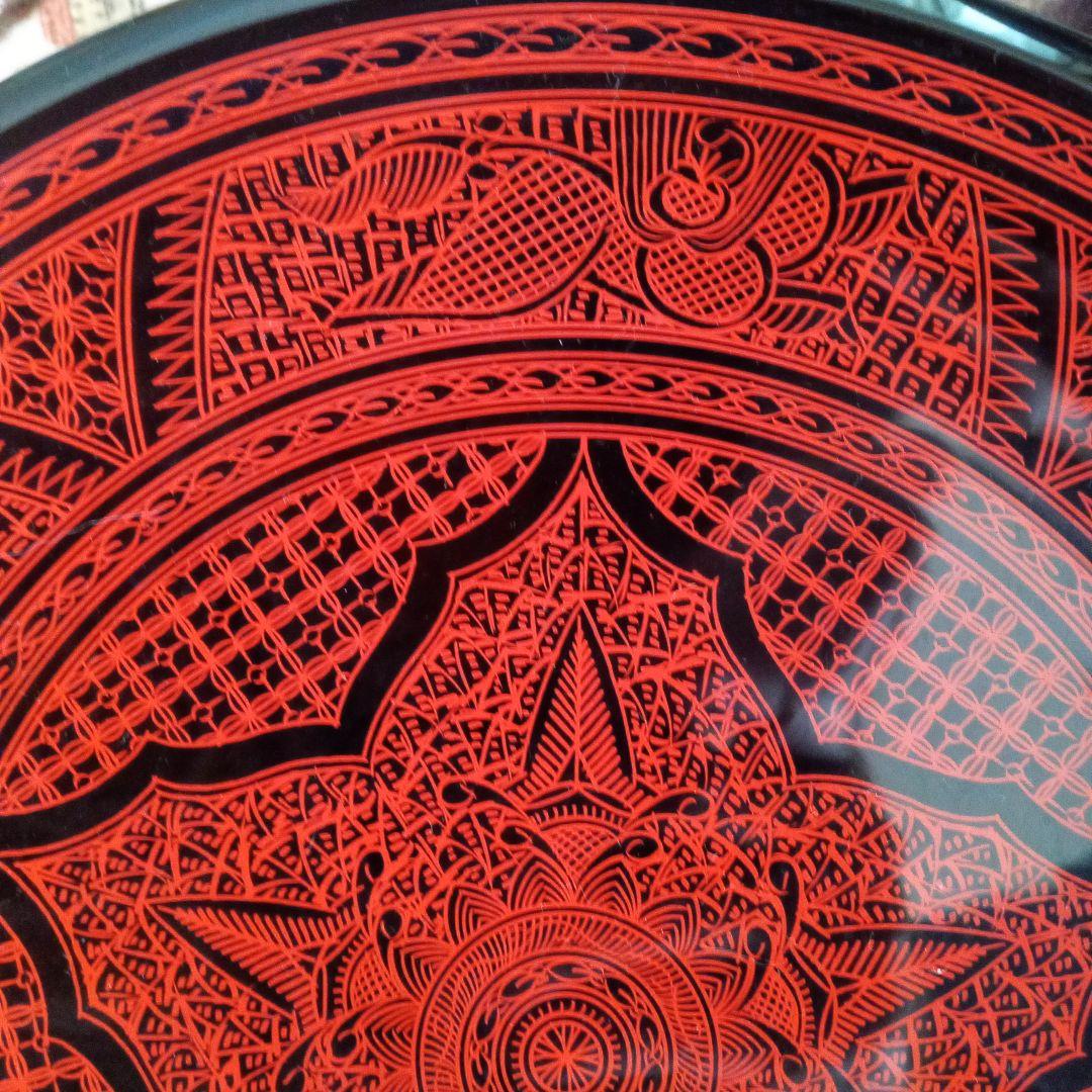 銘あり　蒟醤(キンマ)鉢　　讃岐漆器