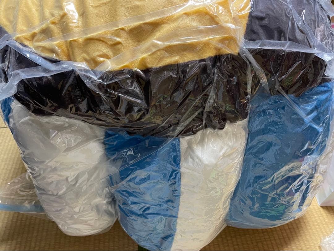 お花クッション ブルーブラウン　特大 フラワークッション 村上隆