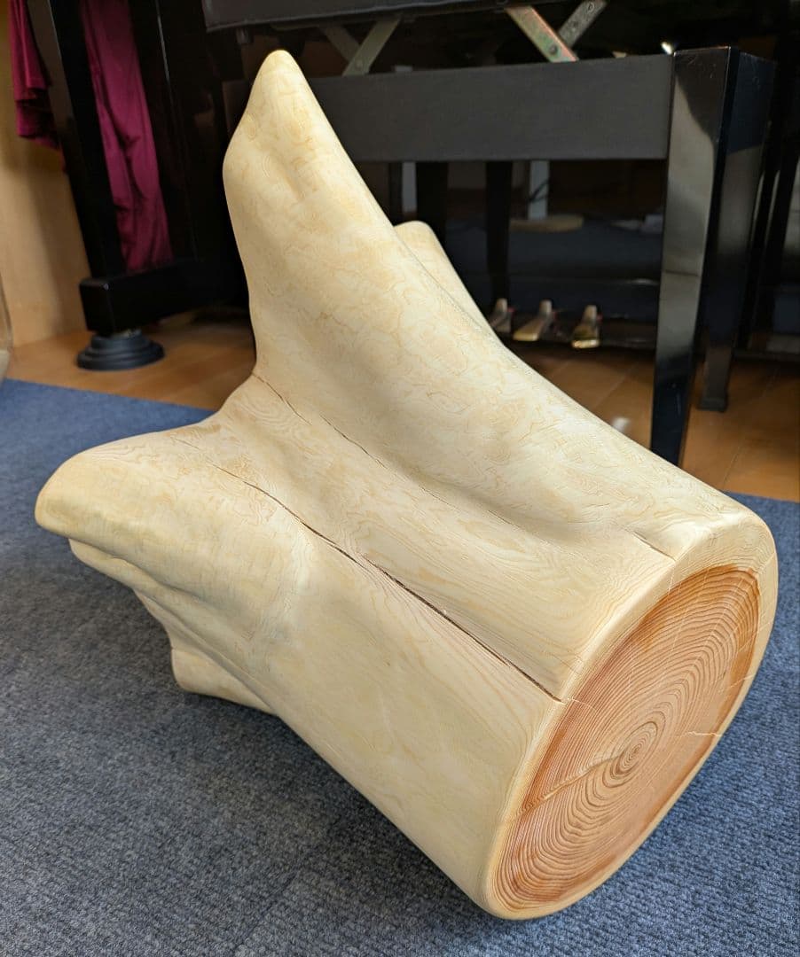 檜　切り株　丸太　椅子　スツール 　高さ約29.5㎝