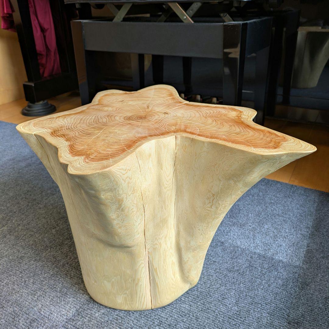 檜　切り株　丸太　椅子　スツール 　高さ約29.5㎝