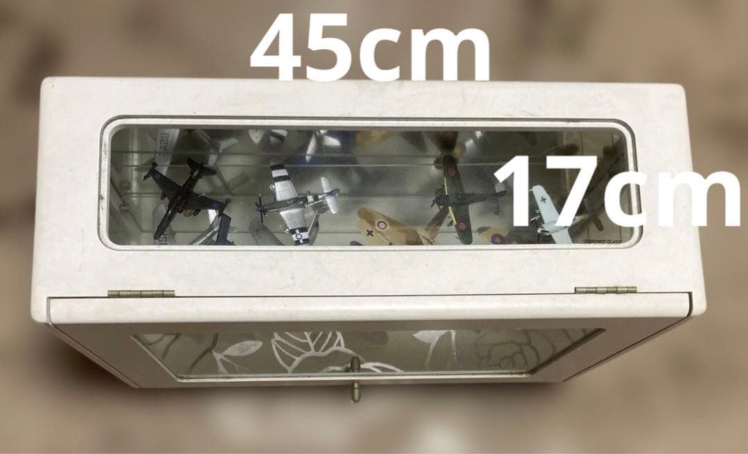 世界の戦闘機 戦闘機ミニチュアセット ガラスケース鏡付き