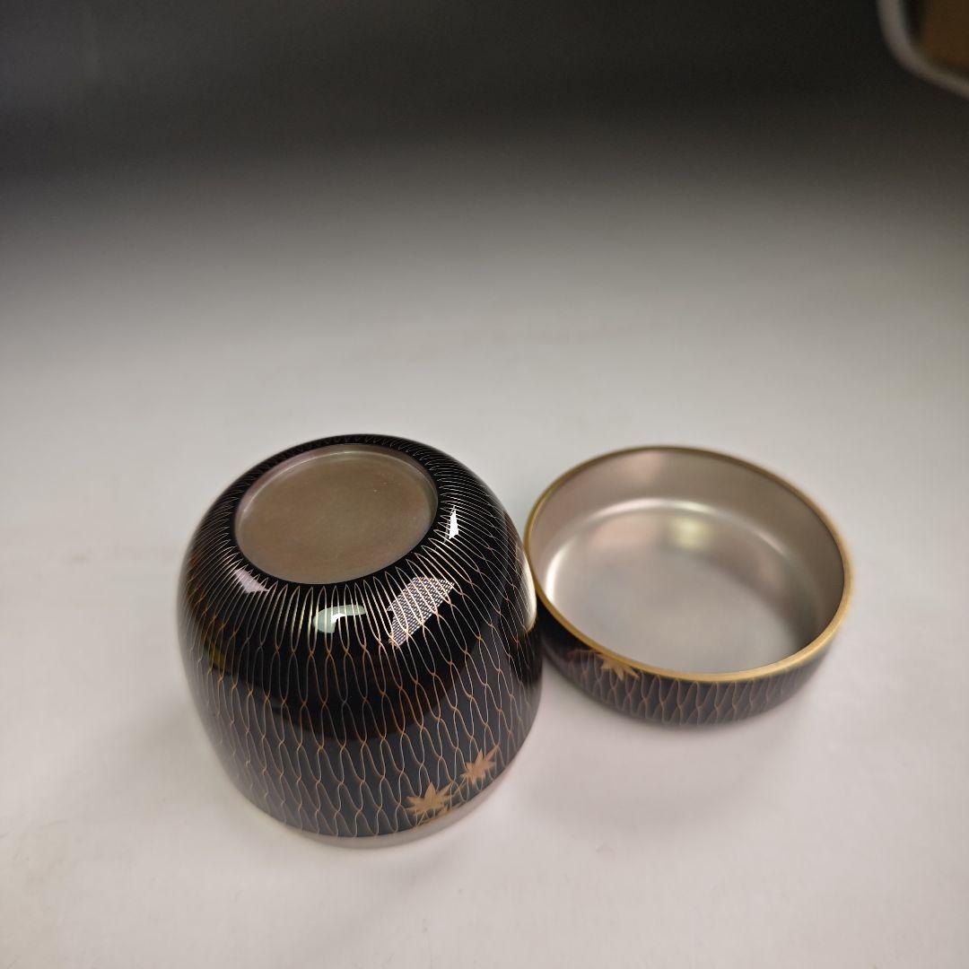 イ822 棗『網もみじ　内銀棗　共箱』『塗師作』茶道具　茶器