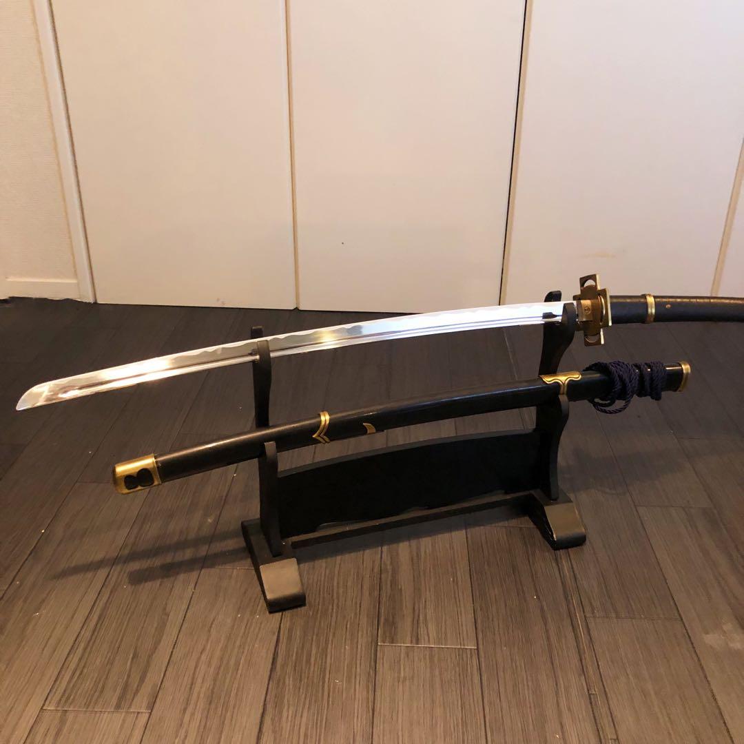 模造刀　刀　雪走　二代鬼徹　虎徹　金鍔黒漆拵え　ワンピース