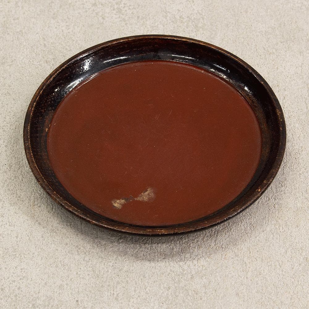 時代 根来塗 盆 皿 3点 民芸（李朝 根来 伊万里）