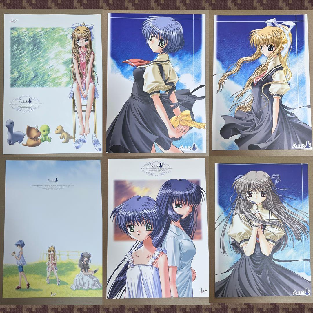 key AIR 当時物 複製原画 イラスト ビジュアル 6枚セット
