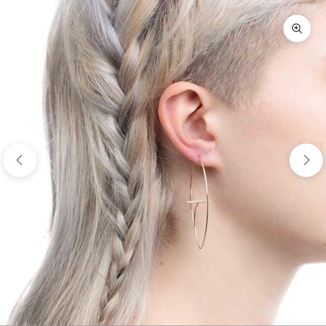 お値下げ中！HIROTAKA ダイヤモンド フローティング ピアスLサイズ