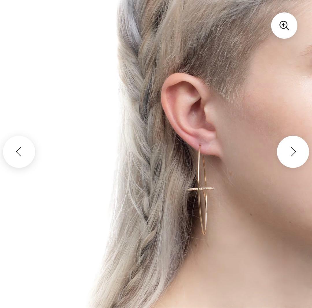 お値下げ中！HIROTAKA ダイヤモンド フローティング ピアスLサイズ