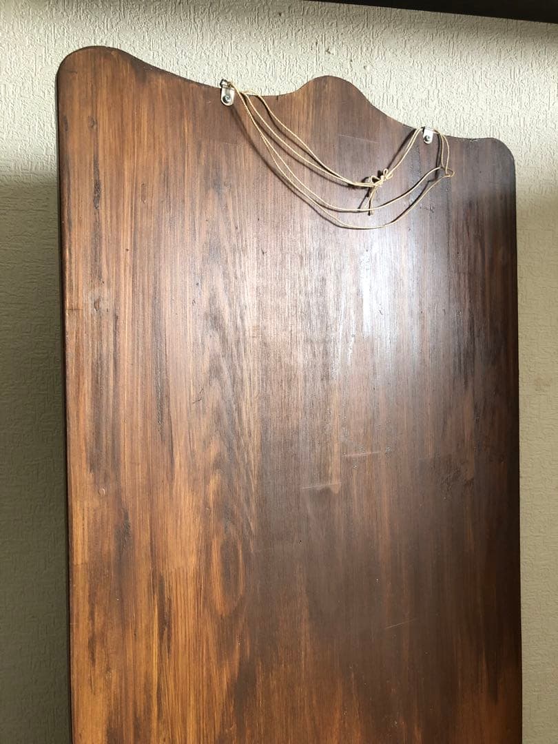 vintage チェリー材 ウッドボード パネル 看板 古道具 北欧 クラシカル