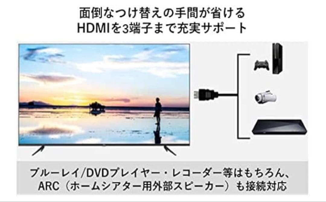 美品　TCL 43V型 4K対応 液晶テレビ 43K601U