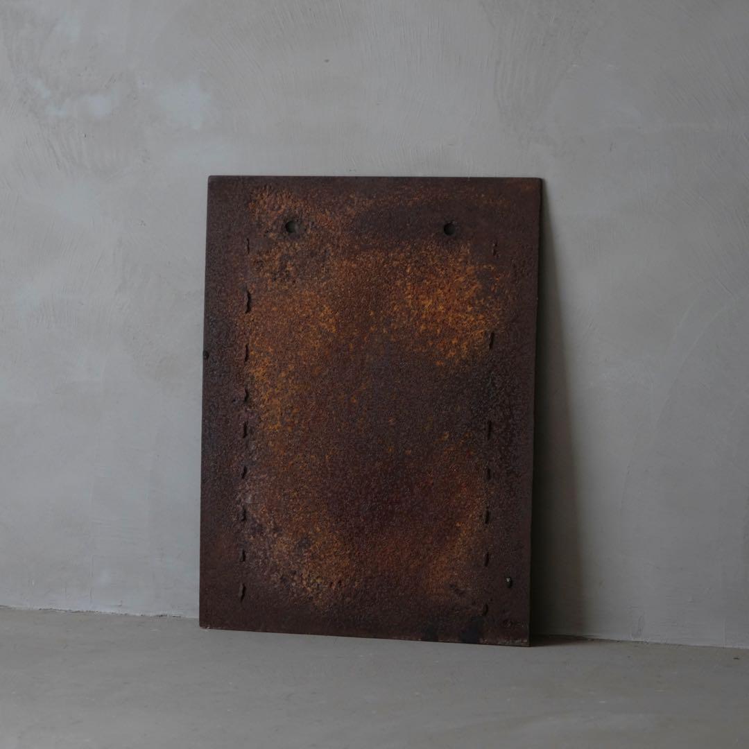 錆びた鉄板　絵画 看板 黒板 メニュー オブジェ 古道具 インダストリアル