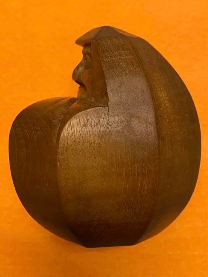 讃岐一刀彫　宗家　山中象堂　達磨　置物