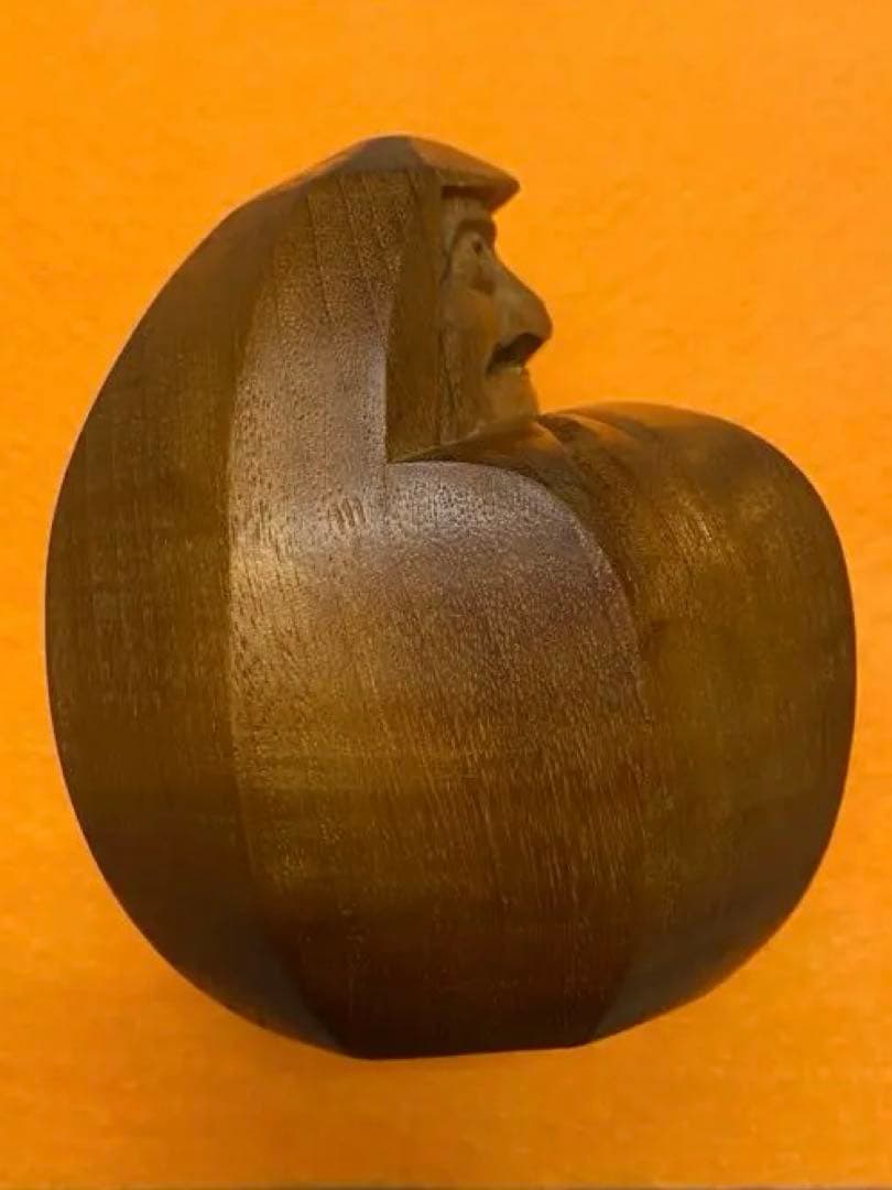 讃岐一刀彫　宗家　山中象堂　達磨　置物