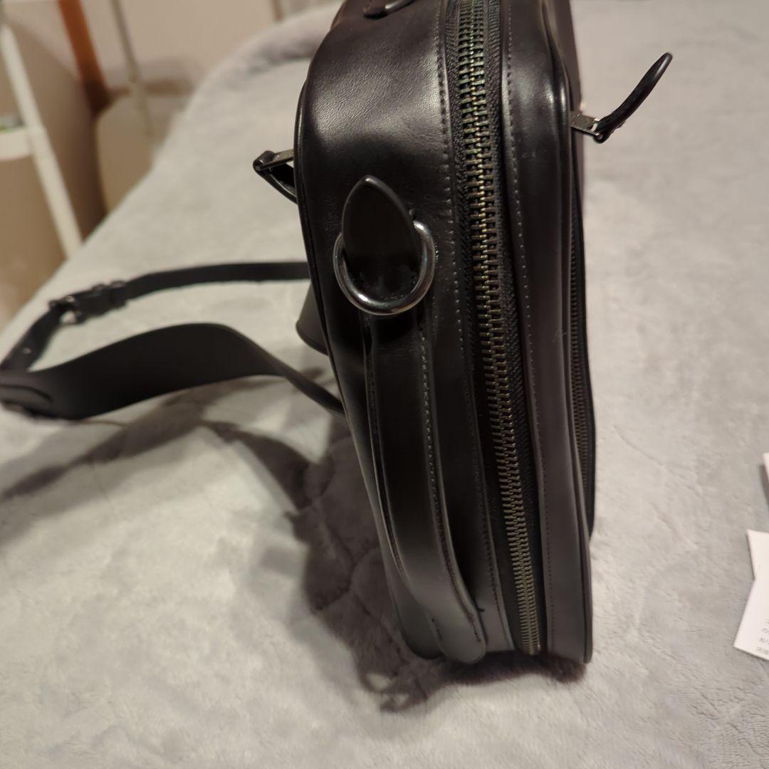 【使用回数5日】COACH ブラック レザービジネスバッグ リュック紐収納可