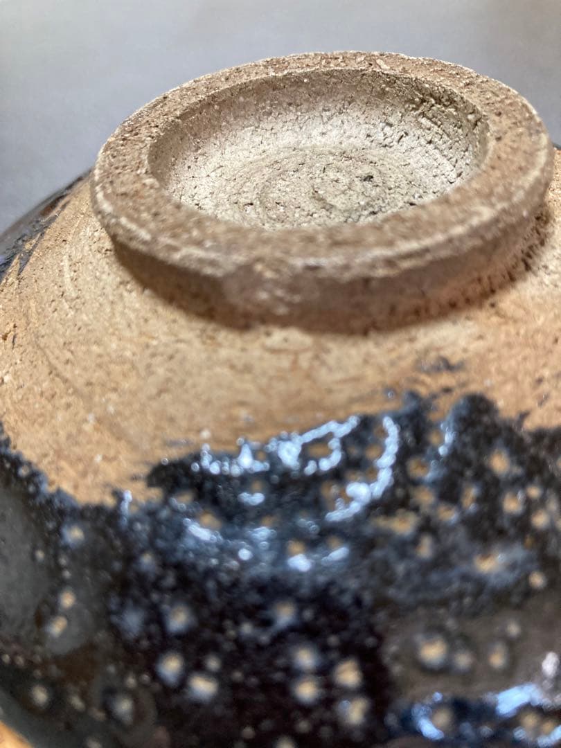 黒楽　お抹茶碗　楽陶印あり