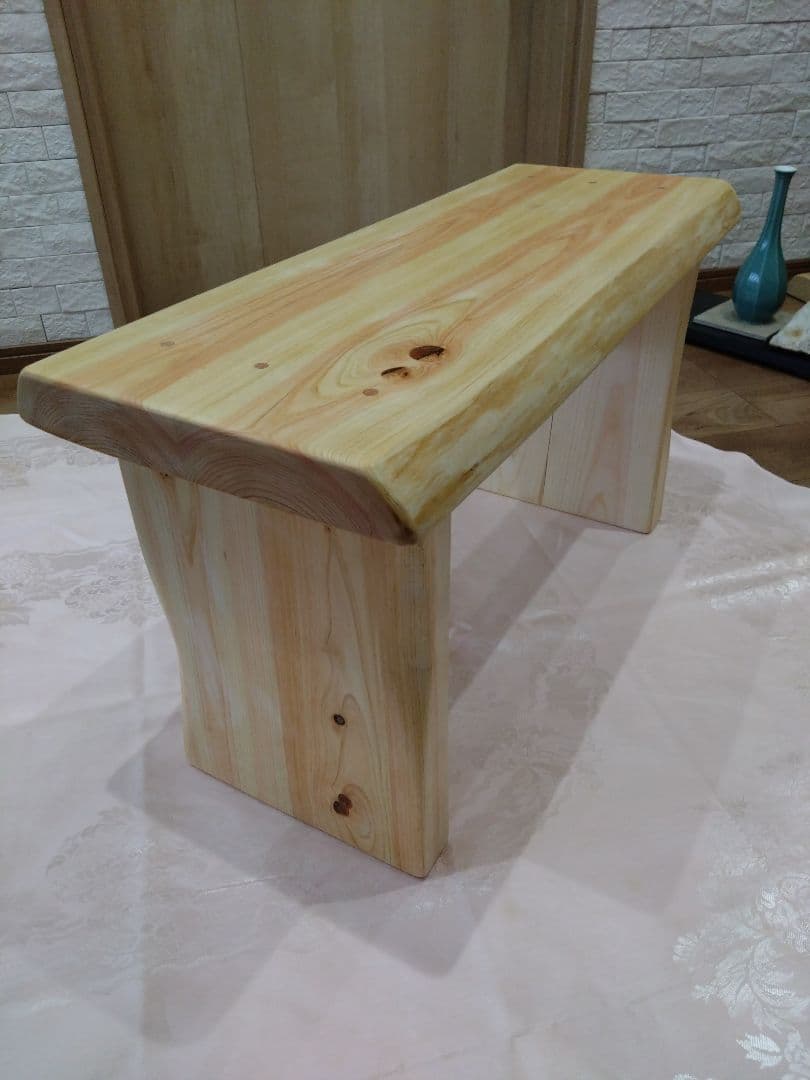 檜のベンチ73　mk♡❕　総檜造り　リビング、食卓のベンチ