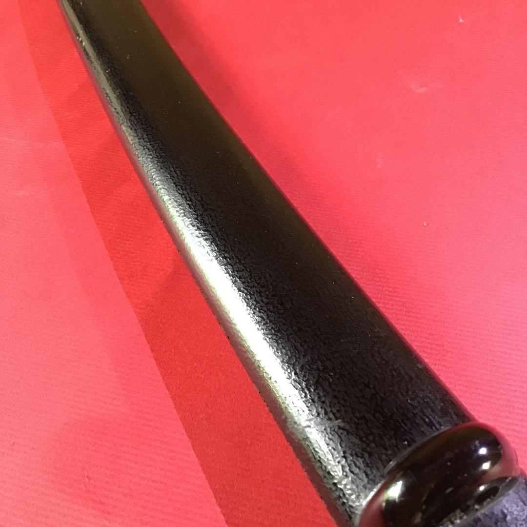 黒漆塗叩地　脇差鞘　江戸期保証