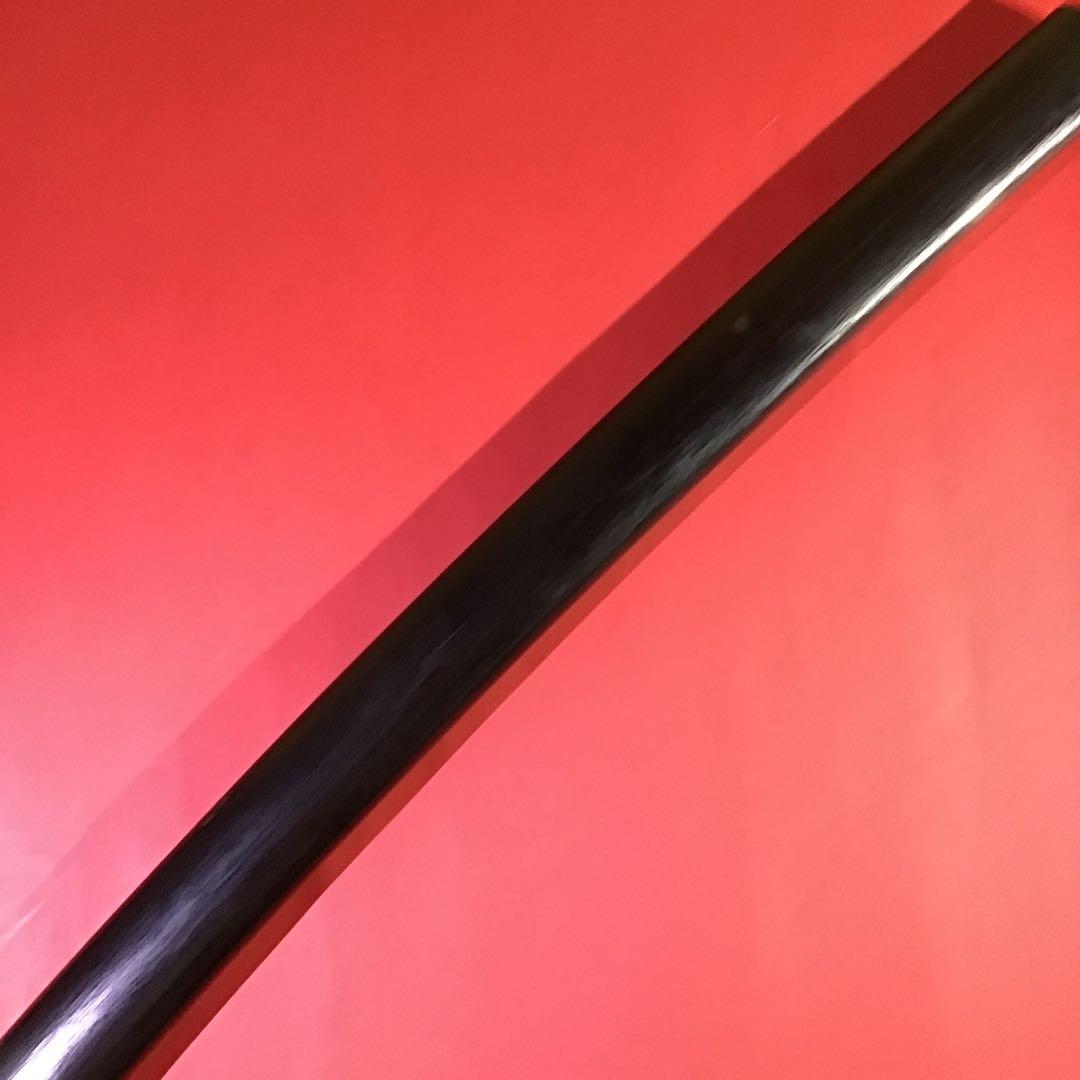 黒漆塗叩地　脇差鞘　江戸期保証
