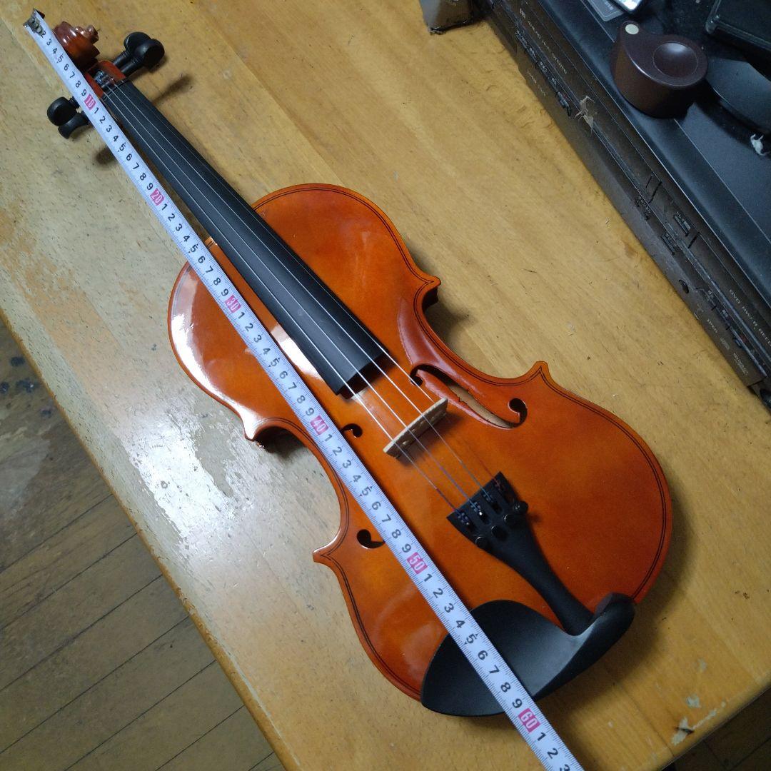 ♥新品未使用4/4♥初心者用バイオリン♥値引済♥弓、ケース、松脂付き