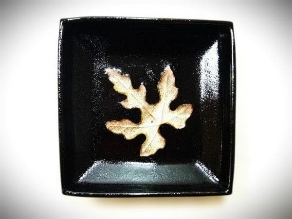 十三代中里太郎右衛門 唐津焼 木ノ葉文 鉢 5枚 茶道具 菓子皿