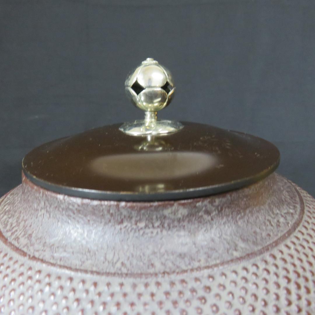 風炉釜 茶道具 茶器 高橋敬典 人間国宝 唐銅朝鮮風炉 木箱 共箱