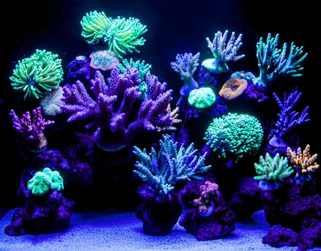 55,000K 蛍光サンゴの色揚げ・育成用マルチスペクトルLEDランプ