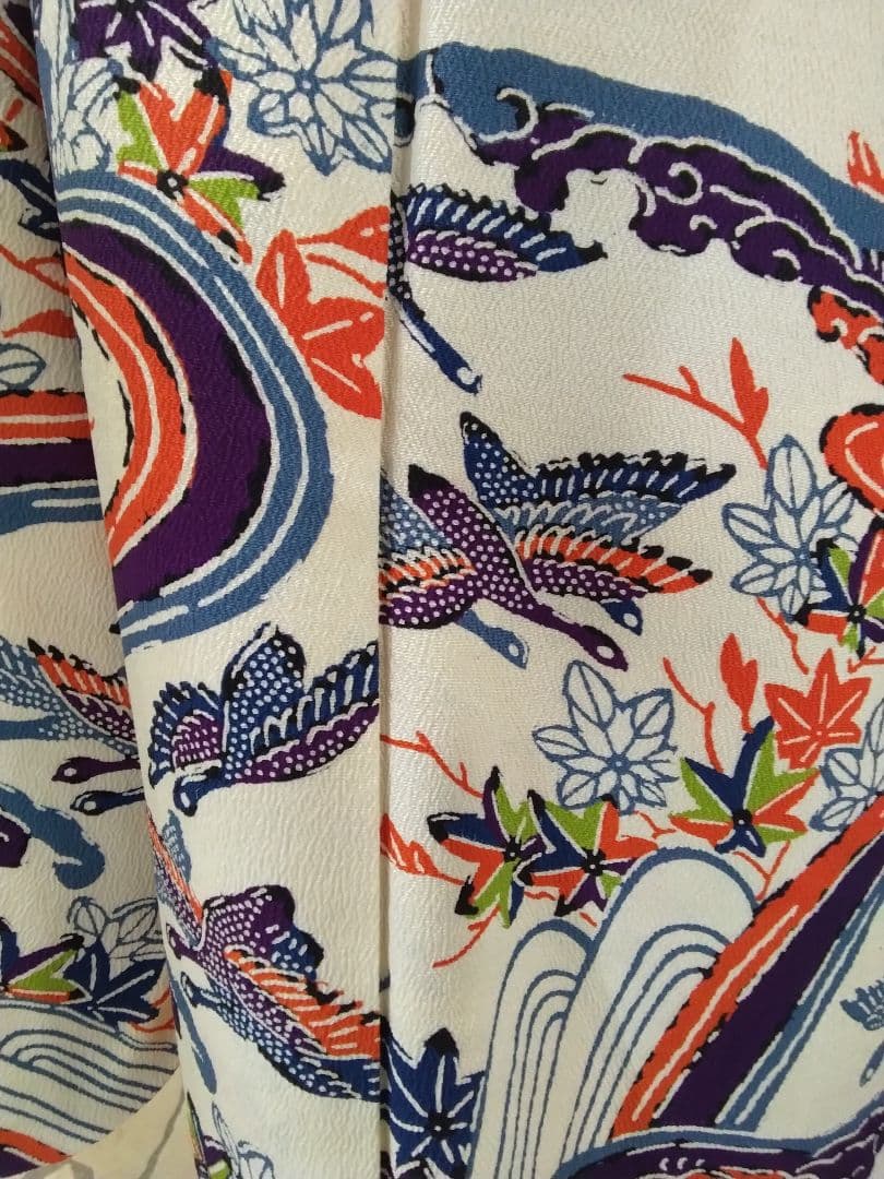 【専用】、正絹振袖、我妻紅型落款、重ね衿帯揚げ帯締め、袋帯、長襦袢★