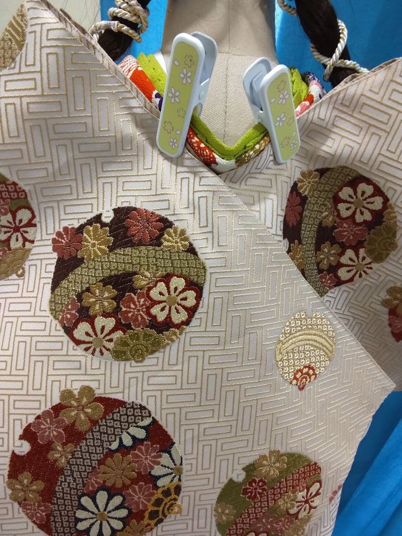 【専用】、正絹振袖、我妻紅型落款、重ね衿帯揚げ帯締め、袋帯、長襦袢★