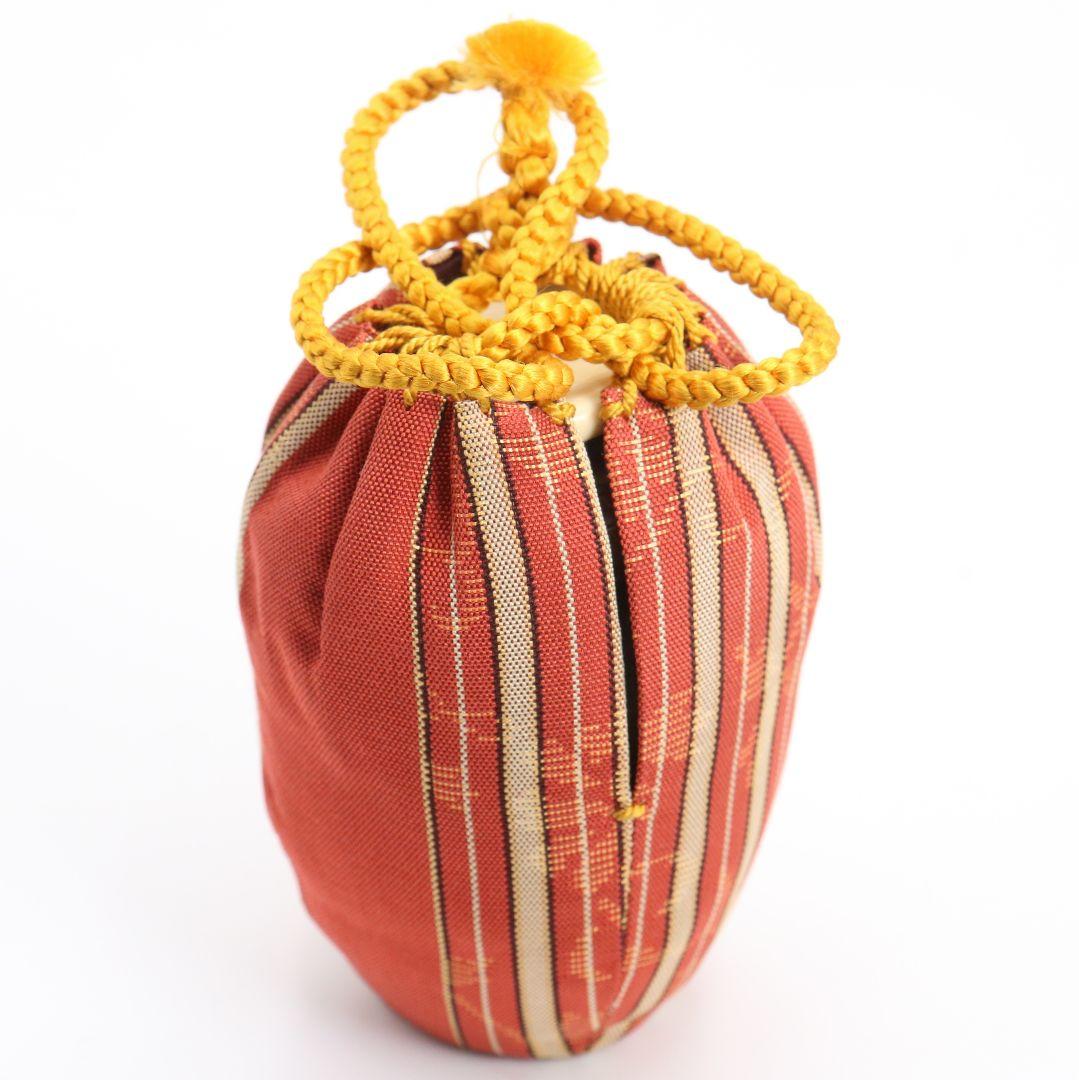 十三代八仙妻 高取喜恵作 高取焼 肩衝茶入 鎌倉金襴仕覆 茶道具　V852